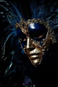 Венецианская маска. Золото с синью.